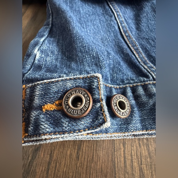 Old Navy Classic Blue Jean Jacket with pink jewels XL - Picture 6 of 7